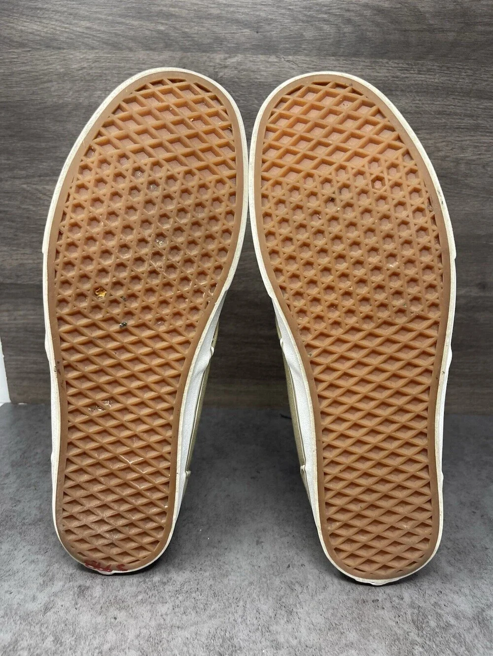 Vans Atwood Deluxe Sneakers Mens Size 13 Khaki Brown Tan White Low Top